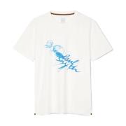 Paul Smith Vinglas Tryck T-Shirt White, Herr