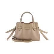 Pourchet Paris Tre-fack crossbodyväska i beige Beige, Dam