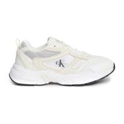 Calvin Klein Jeans Vita Mesh Tennisskor White, Dam