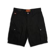 Deus Ex Machina Svarta Denim Cargo Shorts Black, Herr