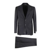 Luigi Bianchi Mantova Elegant Suit for Men Blue, Herr