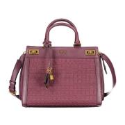 Guess Lila Elegant Handväska med Rikligt Förvaringsutrymme Purple, Dam