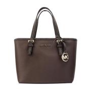 Michael Kors Läder Carryall Toteväska med Crossbody Rem Brown, Dam