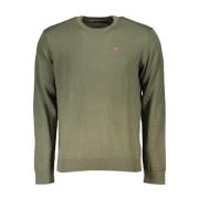 Napapijri Grön Crew Neck Broderad Tröja Green, Herr