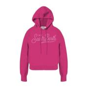 MC2 Saint Barth Cropped hoodie med St.Barth brodyr Pink, Herr