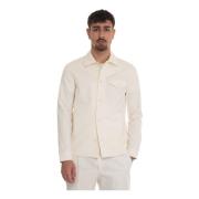 Hindustrie Knappad Overshirt med Bröstficka Beige, Herr