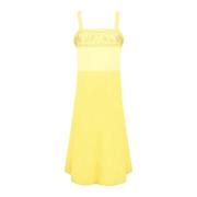 Maison Margiela Elegant Svart Klänning för Kvinnor Yellow, Dam