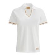 Alviero Martini 1a Classe Geo Classic Polo Shirt White, Dam