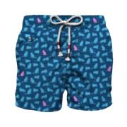 MC2 Saint Barth Mäns Strand Shorts Micro Mönster Multicolor, Herr