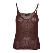 Roberto Collina Lila Tanktop Canotta Stil Purple, Dam