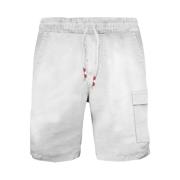 MC2 Saint Barth Herr Linne Bermuda Shorts Olika Färger White, Herr