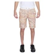 Alviero Martini 1a Classe Beige Tryckta Herrshorts med Fickor Beige, H...