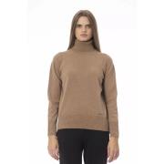 Baldinini Trendig Beige Ull Turtleneck Sweater Beige, Dam