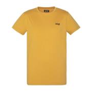 Schott NYC Broderad logotyp bomull T-shirt - Gul Orange, Herr