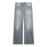 Dondup Wide Leg Jeans i Grå Gray, Dam