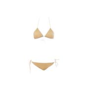 Oseree Guld Lurex Triangel Bikini Beige, Dam