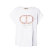 Twinset Vit Logo Oval T-shirt White, Dam