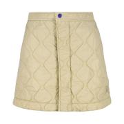 Burberry Quiltad Kort Kjol Beige, Dam