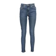 Desigual Blå Bomull Slim Fit Jeans Blue, Dam