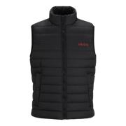 Hugo Boss Svart Ärmlös Puffer Väst Black, Herr