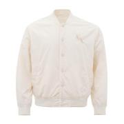 Armani Exchange Vit Polyester Dragkedja Jacka Modern Design White, Her...