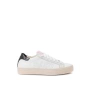 P448 Mörka Läder Sneakers Thea White, Dam