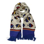 Dolce & Gabbana Multifärgad Fisktryck Sidenscarf Multicolor, Herr