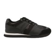 Automobili Lamborghini Metal Eyelet Round Toe Sneakers Black, Herr