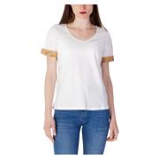 Alviero Martini 1a Classe Vit Bomull T-shirt White, Dam