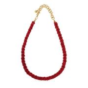 Ulla Johnson Korall Bubble Halsband Red, Dam