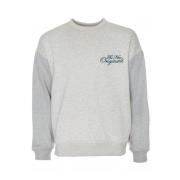 The New Originals Crewneck Sweatshirt med Logo Broderi Gray, Herr
