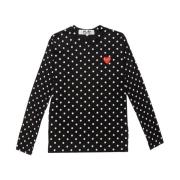 Comme des Garçons Play Polka Dot T-Shirt - Svart/Vit Black, Herr