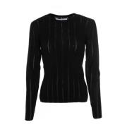 Samsøe Samsøe Round-neck Knitwear Black, Dam