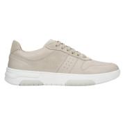 Estro Kvinnors Beige Sneakers tillverkade av Italienskt Äkta Läder Er0...