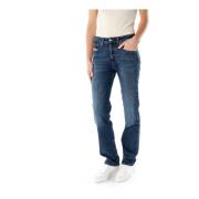 Diesel Klassiska Straight Fit Denim Jeans Blue, Dam