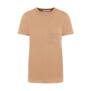 Max Mara Kamel Papaya Ficka T-shirt Brown, Dam