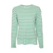 Closed Round-neck Knitwear Green, Dam