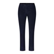 Dondup Cordbyxor Slim Fit Dragkedja Stängning Blue, Dam