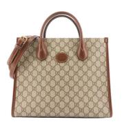 Gucci Vintage Pre-owned Canvas totevskor Brown, Dam