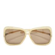 Burberry Vintage Pre-owned Acetat solglasgon Yellow, Dam