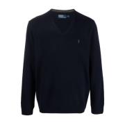 Ralph Lauren Blå Ulltröja Aw23 Blue, Herr