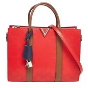 Louis Vuitton Vintage Pre-owned Laeder totevskor Red, Dam