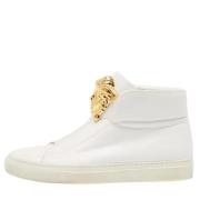 Versace Pre-owned Pre-owned Laeder sneakers White, Dam