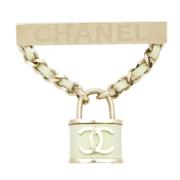 Chanel Vintage Pre-owned Laeder chanel-smycken Yellow, Dam