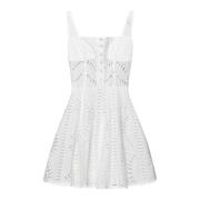 Charo Ruiz Ibiza Broderie Anglaise Skater Klänning White, Dam