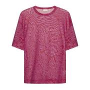 Dries Van Noten Röda T-shirts och Polos Pink, Dam