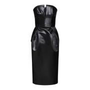 Maison Margiela Svarta Midi Klänningar Black, Dam