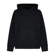 A Paper Kid Svart Bomull Jersey Hoodie Tröja Black, Herr