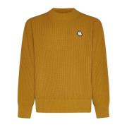 Moncler Gula Sweaters med Vit/Blå Detalj Yellow, Herr