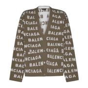 Balenciaga Stiliga Sweaters i Vit/Blå Multicolor, Herr